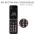 TTfone TT760 4G Big Button Amplified Flip Phone with SOS Button (Black)