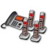 Amplicomms BigTel 1484 Amplified Desk Phone with Four Extra Handsets