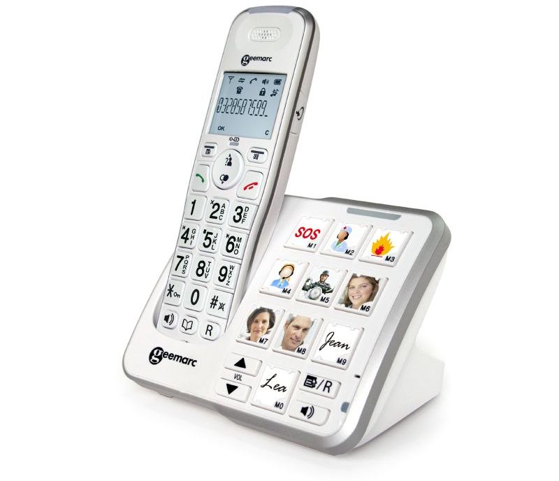 The base is equipped with photo buttons Photo Buttons on Base