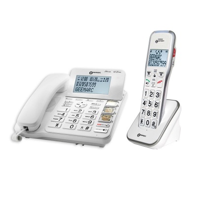 Geemarc CL595 Big Button Corded Photophone with Answering Machine and Extra Cordless Handset