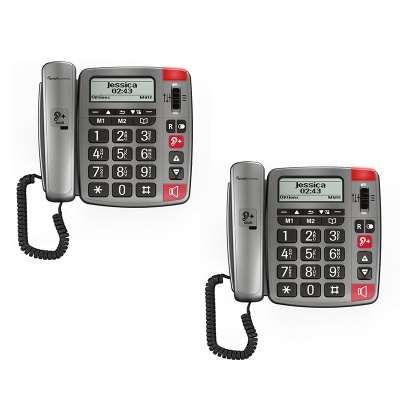 Amplicomms PowerTel 196 Extra-Loud Corded Amplified Telephone (Pack of 2)