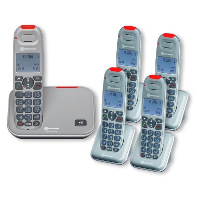 Amplicomms PowerTel 2705 Amplified Cordless Telephone with Four Extra Handsets
