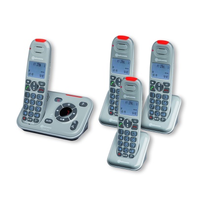 Amplicomms PowerTel 2784 Amplified Cordless Telephone with Three Extra Handsets