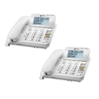 Geemarc CL595 Big Button Corded Amplified Phone with Answering Machine (Pack of 2)