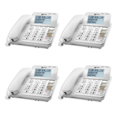 Geemarc CL595 Big Button Corded Amplified Phone with Answering Machine (Pack of 4)