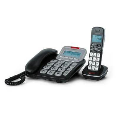Emporia GD61ABB Amplified Corded Phone and Additional Cordless Handset