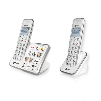Geemarc AmpliDECT 295 Photo Amplified Cordless Telephone with Answering Machine Twin Pack