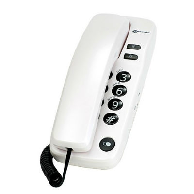 Geemarc Pearl White Marbella Corded Telephone