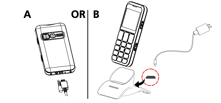 Charging the Swissvoice B24 Mobile Phone