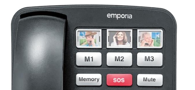 Emporia Large Buttons Speed Dial With Custom Photo Inserts