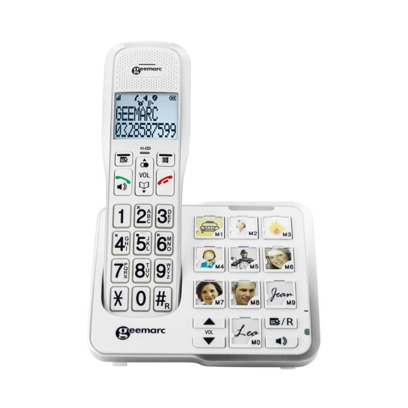The base is equipped with photo buttons Photo Buttons on Base