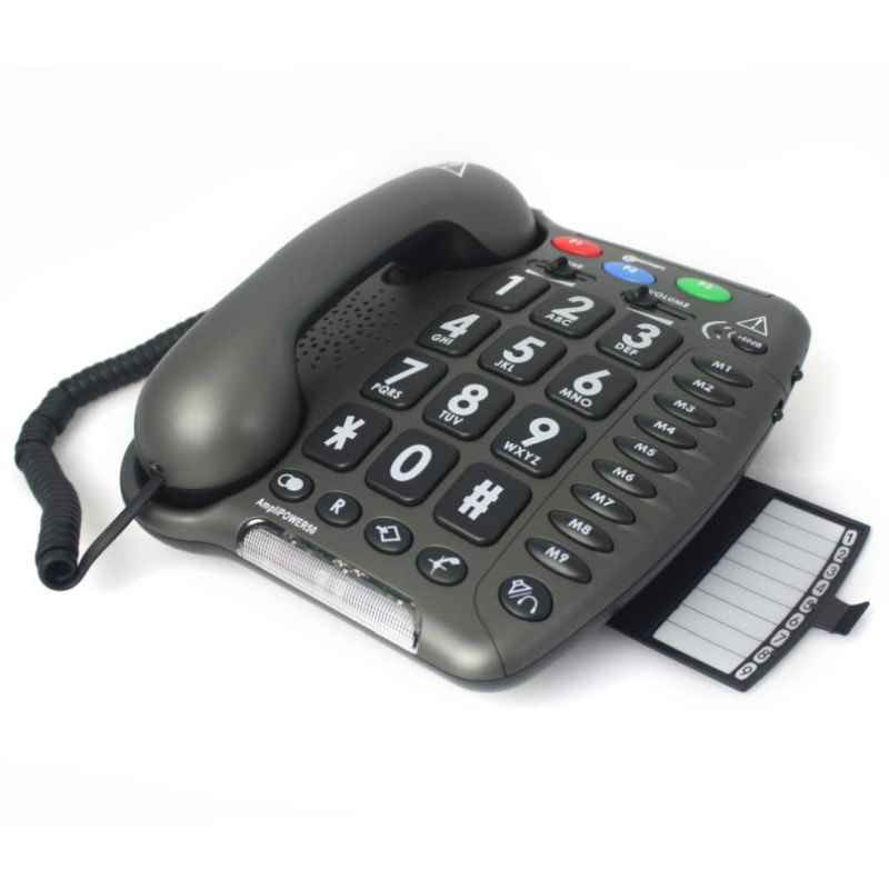Geemarc Amplipower 50 Black Amplified Telephone AmplifiedTelephones.co.uk