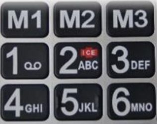 The I.C.E function is activated by holding the "2" key Emergency I.C.E function of the CL8500