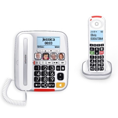 Swissvoice Xtra 3355 Corded Amplified Telephone and Additional Cordless Handset