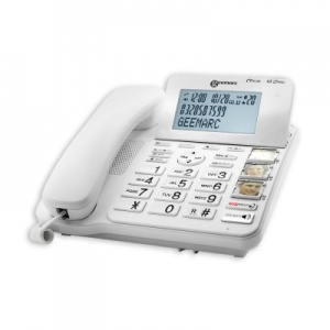 Geemarc CL595 Big Button Corded Amplified Phone with Answering Machine