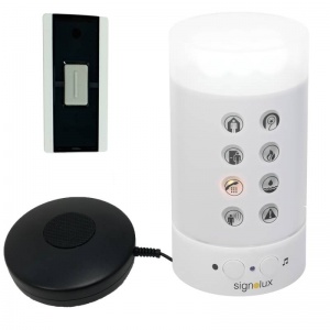 Signolux Tower Doorbell for Hearing Impaired With Vibrating Pager Set