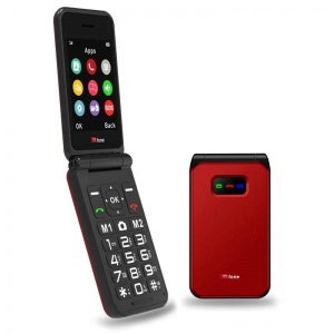TTfone TT760 4G Big Button Amplified Flip Phone with SOS Button (Red)