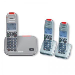 Amplicomms PowerTel 2703 Amplified Cordless Telephone with Two Extra Handsets