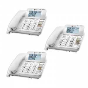 Geemarc CL595 Big Button Corded Amplified Phone with Answering Machine (Pack of 3)