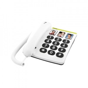 Doro 331ph PhoneEasy Big Button Corded Landline House Phone with Photo Buttons