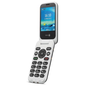 Doro 6880 Simple Amplified Clamshell Mobile Phone with Emergency Button (Black/White)