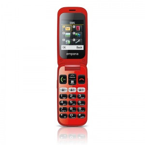 Emporia One V200 Red Mobile Flip Phone for Seniors