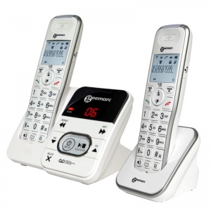 Geemarc AmpliDECT 295 Amplified Cordless Telephone with Answering Machine Twin Pack