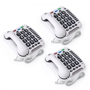 Geemarc ClearSound CL100 Hard of Hearing Amplified Telephones (Pack of 3)